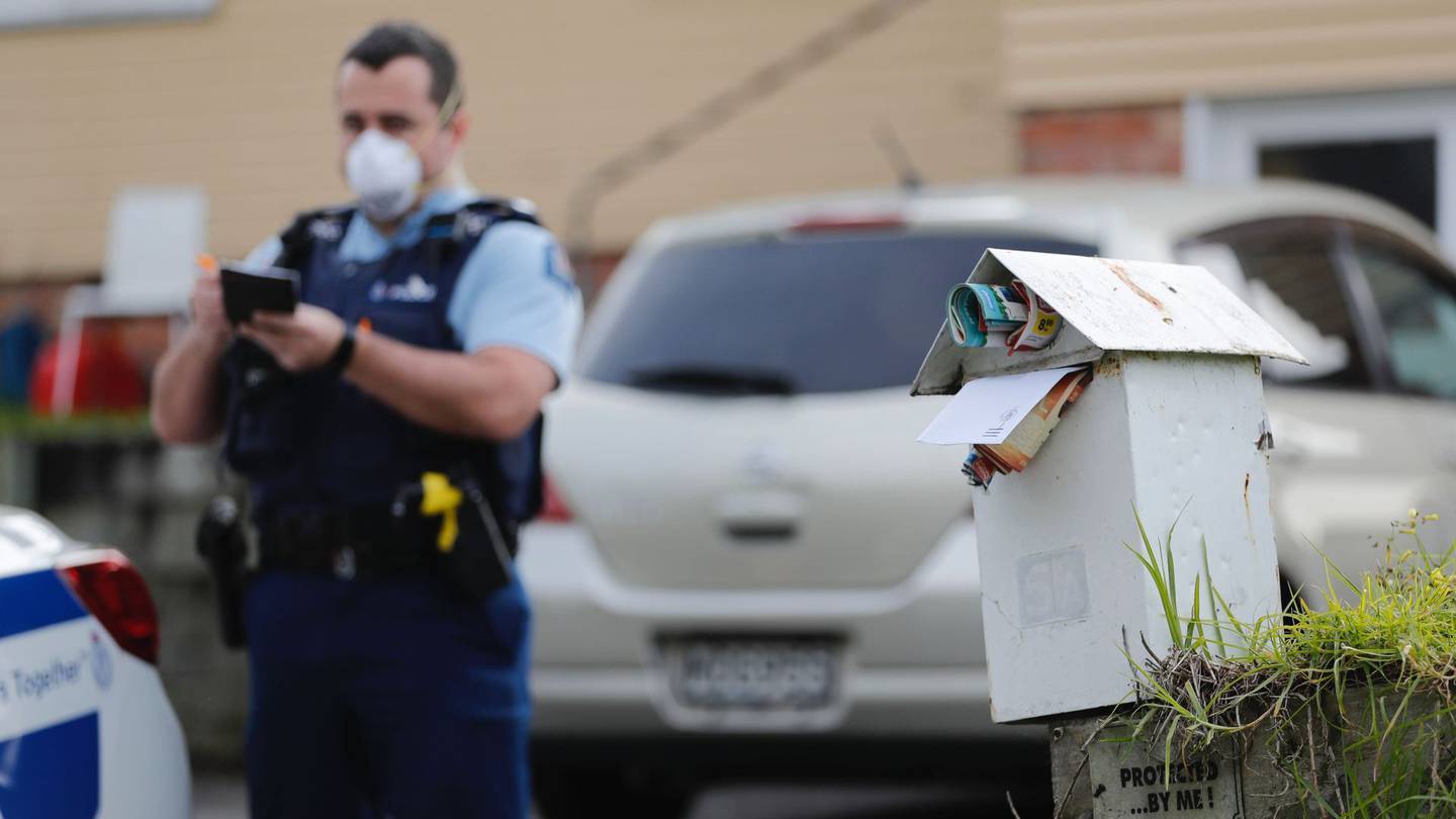 Police guard the scene at a house on William Ave, Manurewa, where 10-month-old Poseidyn Pickering died in September 2020. (Photo / Dean Purcell)
