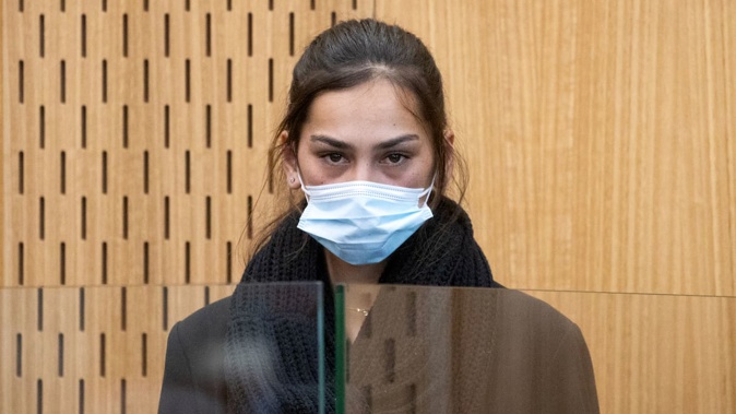 Kia-ara Richardson on the first day of her trial for the alleged murder of Peter Hemi. Photo / George Heard