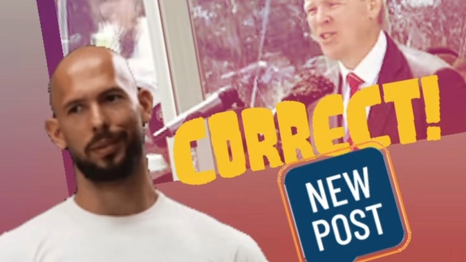 A screenshot of an Instagram reel posted by Labour's Māori caucus account which includes a GIF of Andrew Tate who is charged of rape and human trafficking. Photo / Instagram