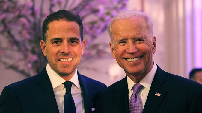 US President Joe Biden and his son Hunter Biden. Photo / Getty Images