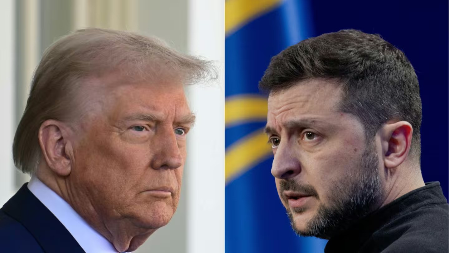 US President Donald Trump (left) and Ukraine's President Volodymyr Zelenskyy. Photo / Jim Watson and Tetiana Dzhafarova, AFP