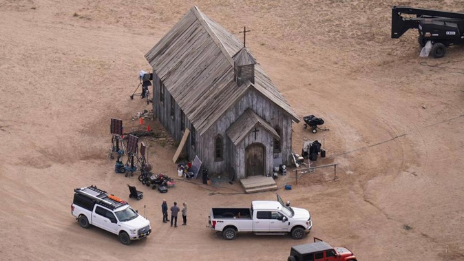 The film set where Alec Baldwin shot and killed a cinematographer. Photo / AP
