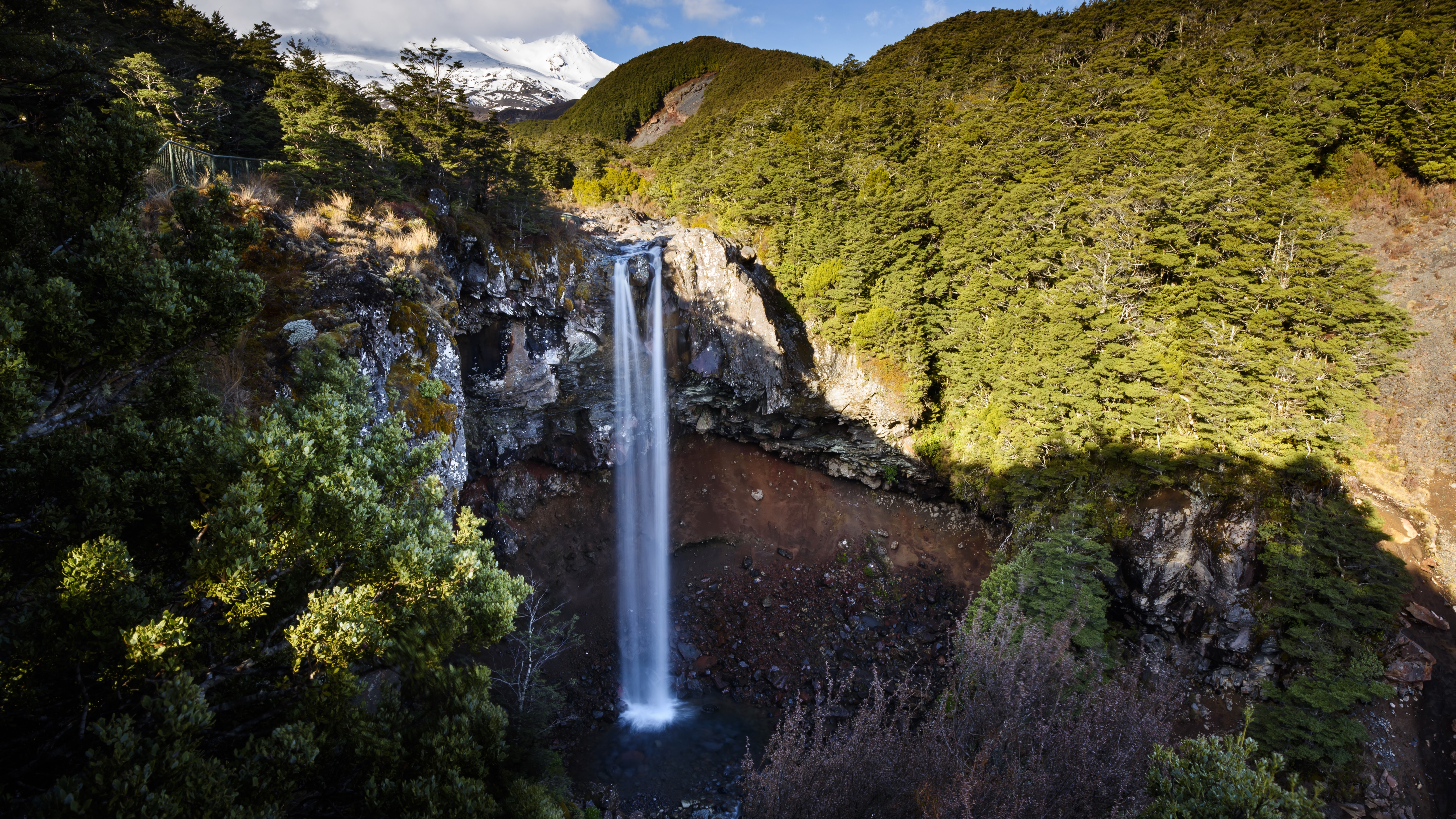 Mangawhero Falls in Tongariro National Park, Ruapehu. Photo / Getty