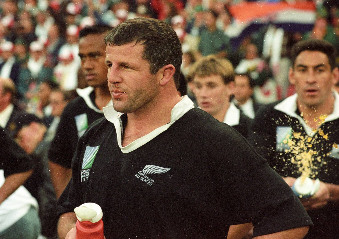 Sean Fitzpatrick captained the All Blacks at the 1995 Rugby World after a verbal tune-up from both his wife and then coach Laurie Mains. Photo / NZPA Ross Setford