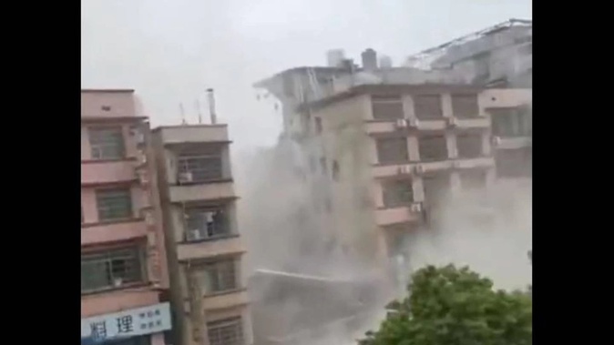 A building has collapsed in China's Changsha city, Hunan province. Photo / Twitter
