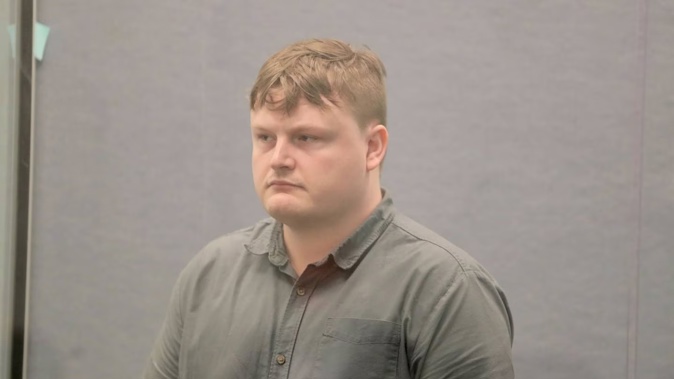 Caleb Bell, who attempted to murder two women via a serious car crash in January 2022, appears in the High Court at Auckland for sentencing. Photo / Michael Craig