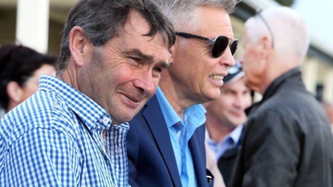 Ruakaka trainer Kenny Rae (left).