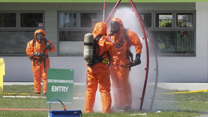 Firefighters are investigating an “unknown substance” which has contaminated two people at an animal shelter in south Auckland. Photo / Warren Buckland