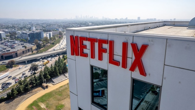 Netflix shares soared 50% in the first half of 2025 but fell 9% since June. Photo / Kyle Grillot, Bloomberg