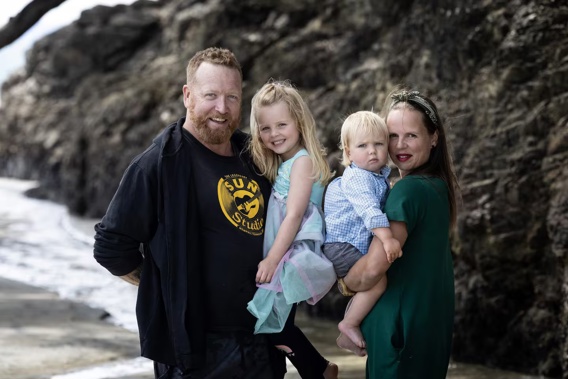 Dave Knight and Aneta Tarabova with their daughter Kiera Knight, 4, and now-recovered son Lennox Knight, 16 months. Photo / Jason Oxenham