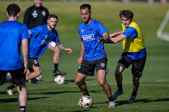 Auckland FC will continue to train at North Harbour Events Centre, but will play home matches at Go Media Stadium. Photo / Photosport