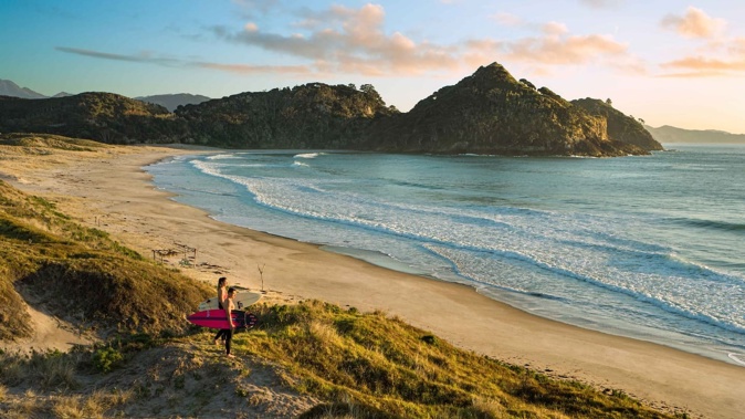 The unconscious man was pulled ashore by rescuers at Medlands Beach on Aotea Great Barrier Island.