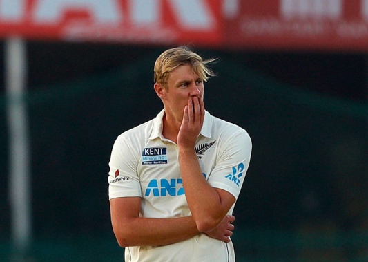Things haven't been completely rosey during Kyle Jamieson's meteoric rise in Test cricket. (Photo / Photosport)