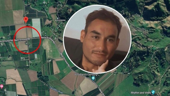 Jardon Te Hau (inset) and his best mate Waylon Uatuku were hit by a car and killed on New Year's Eve, 2022, while fighting on Back Ormond Rd. The pair were on their way to the Rhythm & Vines festival in Gisborne, when a fight that broke out in the car spilled on to the road. Photo / NZME composite
