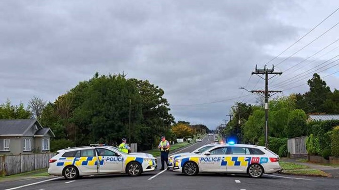 Police at the scene in Stratford. Photo / Ilona Hanne