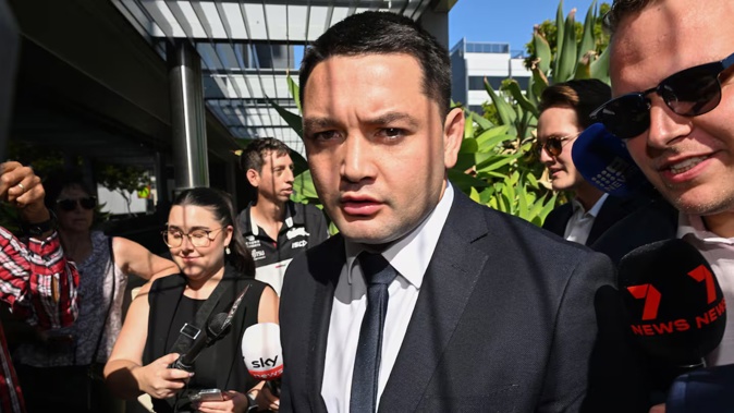 South Sydney Rabbitohs player Brandon Smith arrives at the Southport Magistrates Court on the Gold Coast. Photo / Photosport
