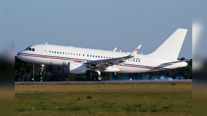 The United States obtained a warrant for seizure of an Airbus A319-100 owned and controlled by sanctioned Russian oligarch Andrei Skoch. Photo / CNN