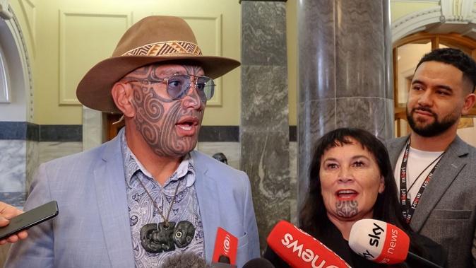 Te Pāti Māori co-leaders Rawiri Waititi and Debbie Ngarewa-Packer. Photo / Mark Mitchell