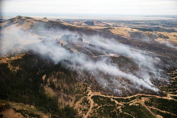 The fire spread over an area of about 700ha. Photo / George Heard