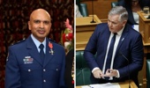 Superintendent Rakesh Naidoo (left) and Police Minister Mark Mitchell. Photo / Supplied