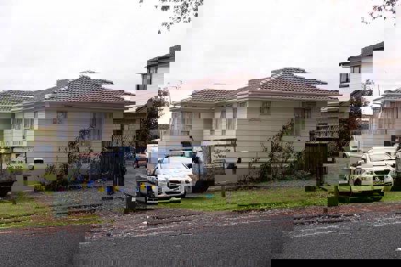 Police at the scene in May 2020 where baby Sofia died at her mother's house. No one has ever been held to account for her death.