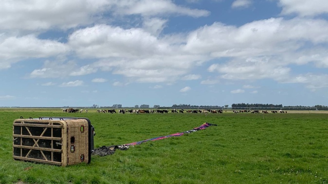 A hot air balloon incident in Mid Canterbury today has left one person seriously injured. (Photo / Kurt Bayer)