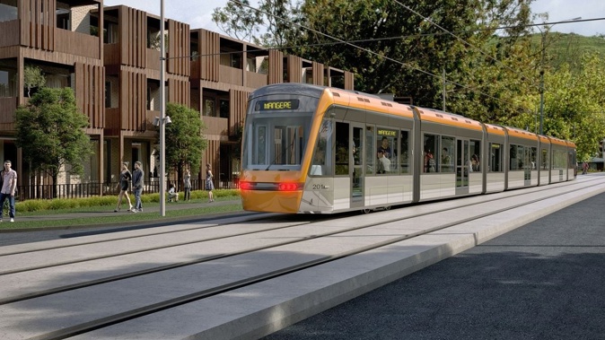 Artist's impression of light rail in Auckland. Photo / Supplied