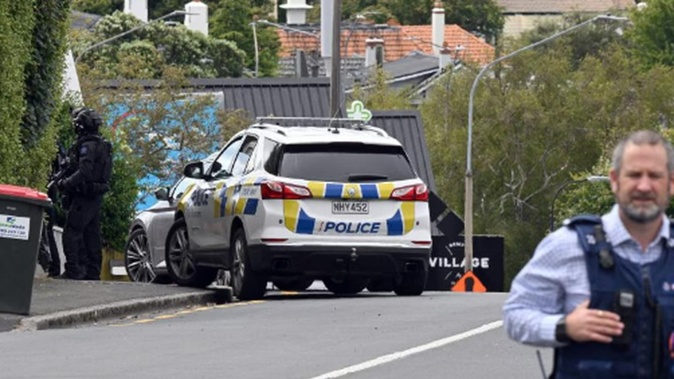 Armed police were seen descending on a property in Highgate, near Roslyn Village, last Tuesday before a man was arrested and charged with attempted murder. Photo / ODT