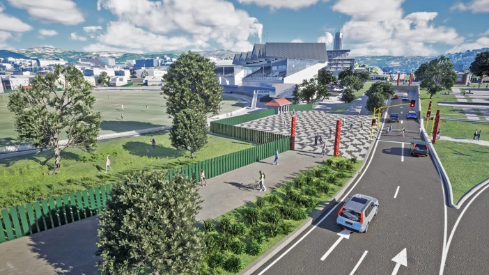 The Government's preferred option for Let's Get Wellington Moving includes grade separation at the Basin Reserve. Image / Supplied