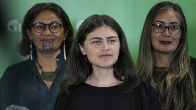 Darleen Tana (left), with Green Party co-leader Chloe Swarbrick. Photo / Alex Burton