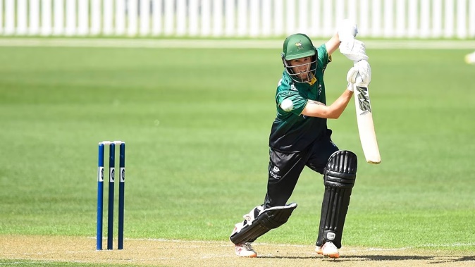 Brad Schmulian, playing for Central Stags. He scored 93 in a first-wicket stand of 275 as Stags beat Northern by six wickets in January. Photo / Photosport