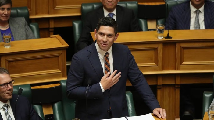 National Rangitata MP James Meager makes his maiden statement in Parliament. Photo / Mark Mitchell
