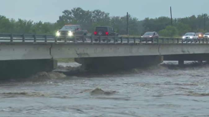 The Guadalupe River rose 8m in 45 minutes, causing catastrophic flooding at Camp Mystic. Photo / @Globe_Alerts via X