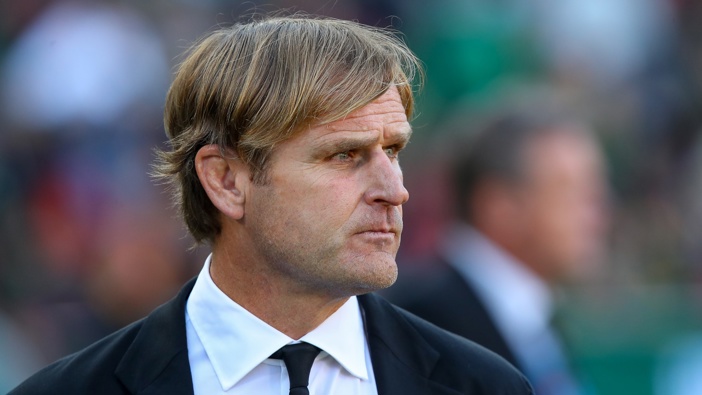 All Black head coach Scott Robertson during the Castle Lager Rugby Championship match between South Africa and New Zealand at Emirates Airline Park on August 31, 2024 in Johannesburg, South Africa. (Photo by Gordon Arons/Gallo Images/Getty Images)