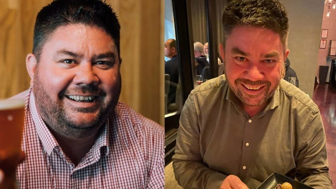 Grant Caunter lost 45kgs after he stopped drinking. Photos / Supplied