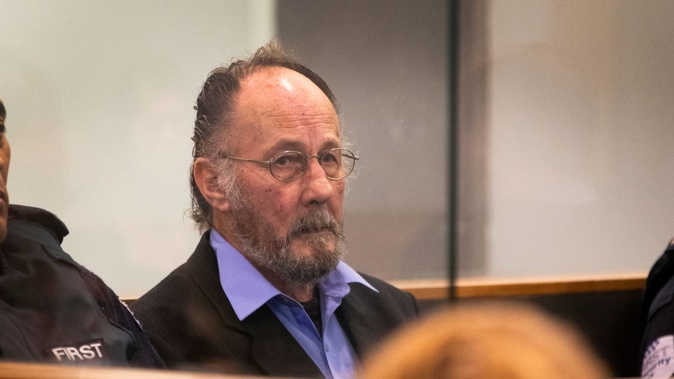 Stewart Murray Wilson in the dock during his sentencing at the Auckland High Court. Photo / Brett Phibbs