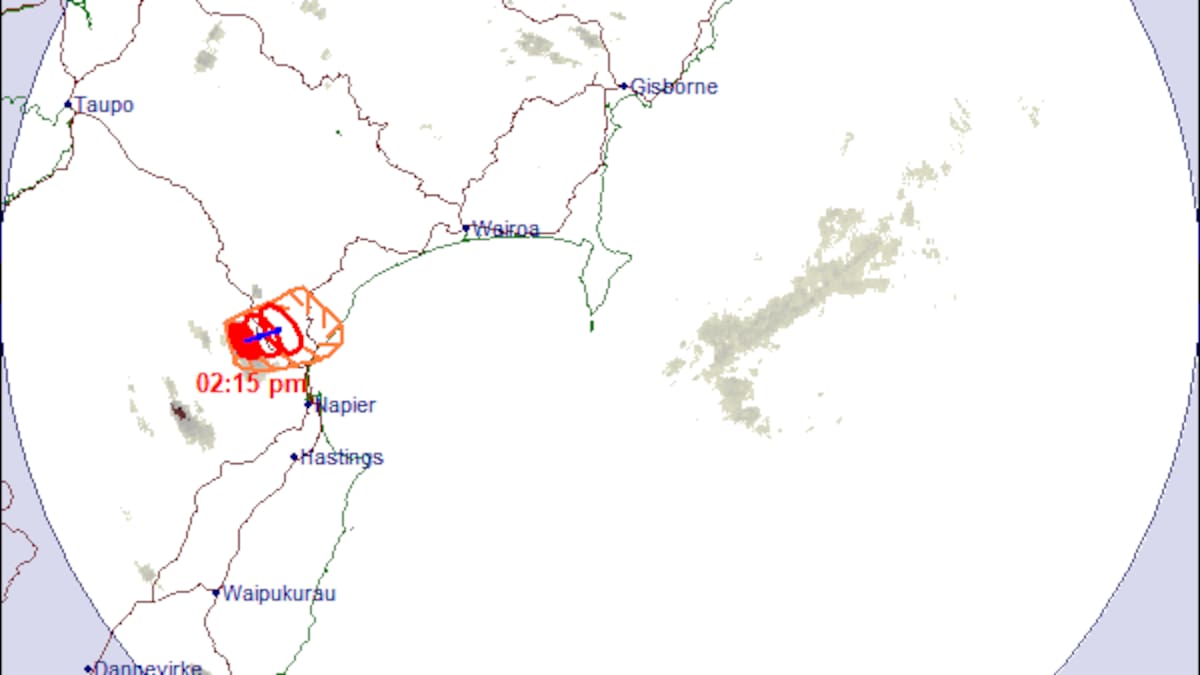 'Very heavy rain': Severe thunderstorm warning for Hastings