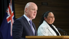 Prime Minister Christopher Luxon and Associate Justice Minister Nicole McKee have unveiled a revised Three Strikes law, which was abolished under the Labour Government. (Photo / Mark Mitchell)