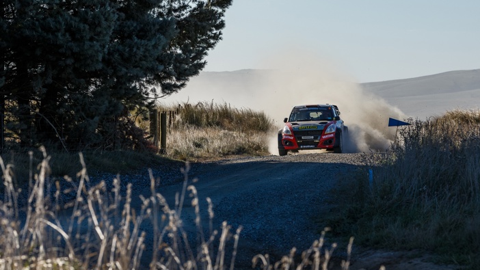 Emma Gilmour and Co Driver Mal Pedan during the Rally of Otago on April 10, 2022 in Dunedin, New Zealand. Photo / Getty