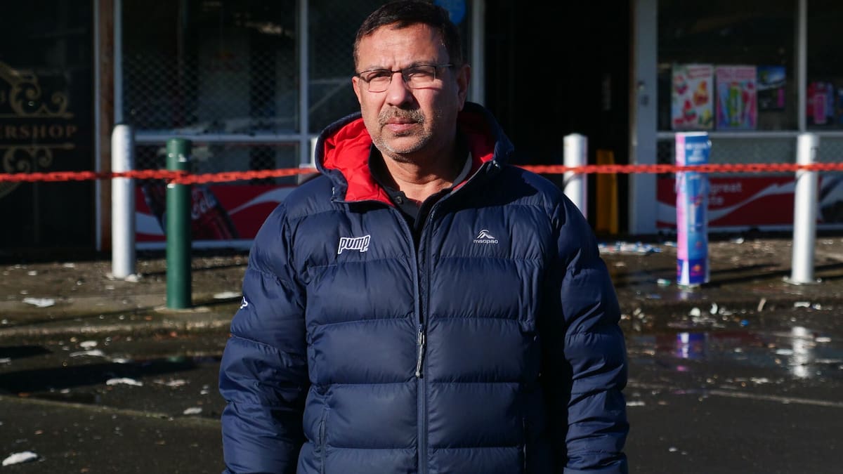 Masters Ave Superette owner, Azfar Mohammad. Photo/ Tom Eley
