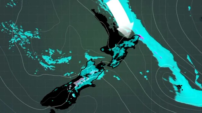 Another “atmospheric river” deluge is set to drench parts of the eastern North Island, with one forecaster warning parts of Bay of Plenty and Tairawhiti could receive two month’s worth of rain in 48 hours. Image / Niwa