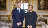 Prince William with Te Arikinui Kuini Nga wai hono i te po at Windsor Castle. Photo / Supplied