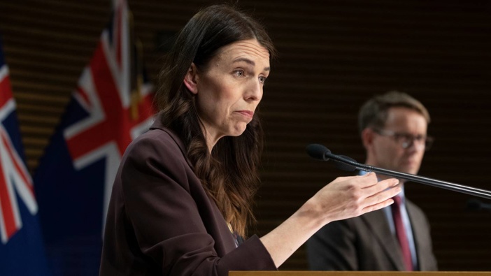 Prime Minister Jacinda Ardern and director general of health Dr Ashley Bloomfield. (Photo / Mark Mitchell)
