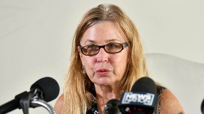 "Rust" script supervisor Mamie Mitchell speaks during a news conference on November 17, 2021, in Los Angeles. (Photo / Getty)