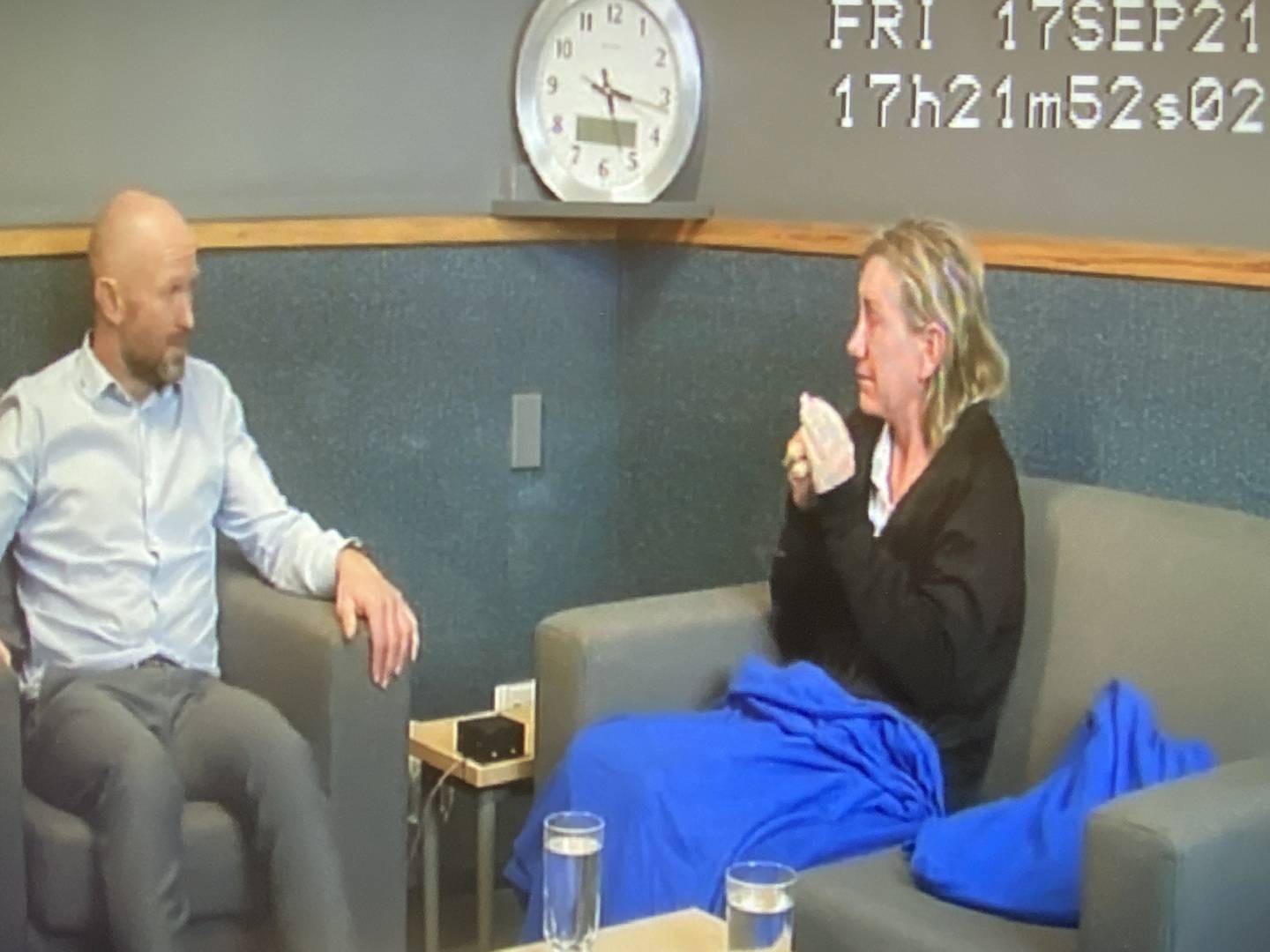 Lauren Dickason during her police interview. Photo / Pool