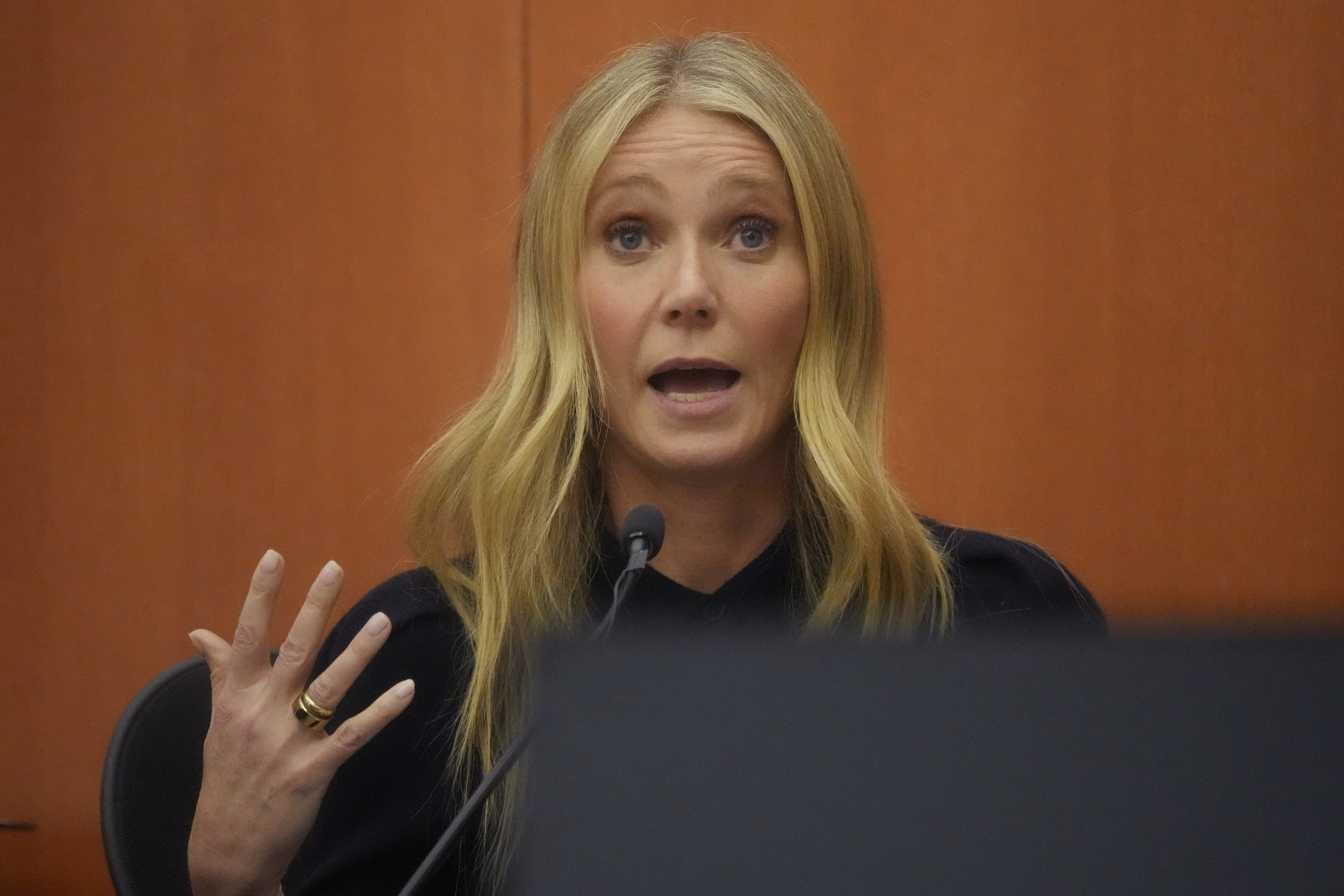 Gwyneth Paltrow testifies during her trial. Photo / AP