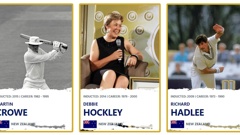 Martin Crowe, Debbie Hockley and Sir Richard Hadlee are now correctly listed on the ICC Hall of Fame website. Photo / ICC