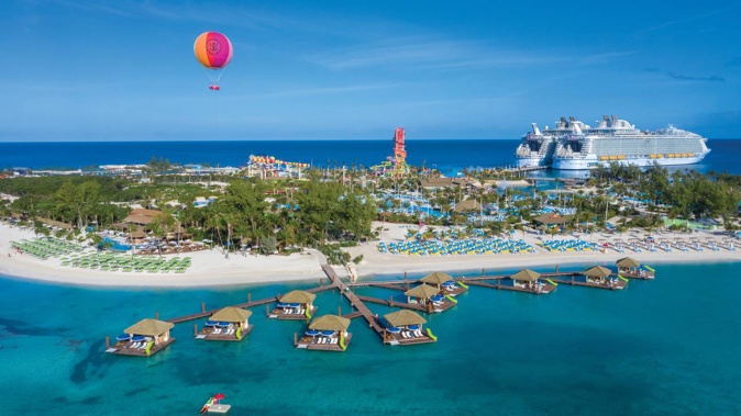 On a round-trip itinerary from Orlando, you'll spend the day at Royal Caribbean's private island, Perfect Day at CocoCay, zipping down North America's tallest waterslide. Photo / Supplied