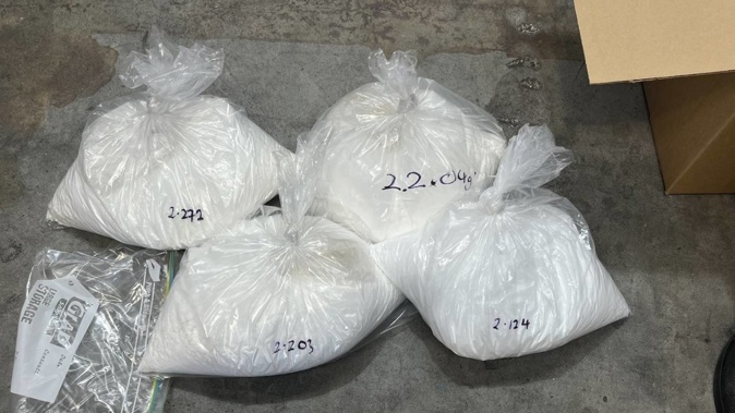 Bags of cocaine seized as part of the operation. Photo / Police