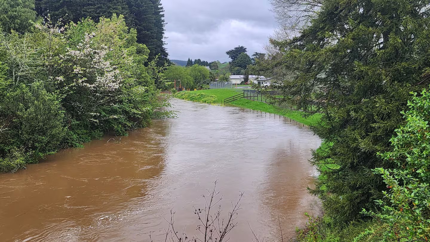 Rivers are starting breach banks in parts of Waikato. Photo / Waitomo District Council